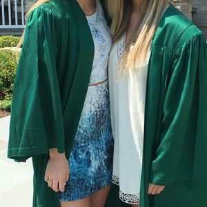 Tobi Blue/White Printed Cut Out Mini Dress